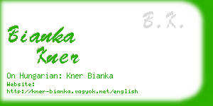 bianka kner business card